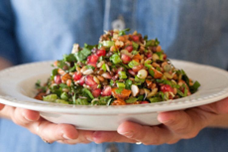 סלט מונבטים טבעוני, משק ברזילי. צילום: דניאל לילה