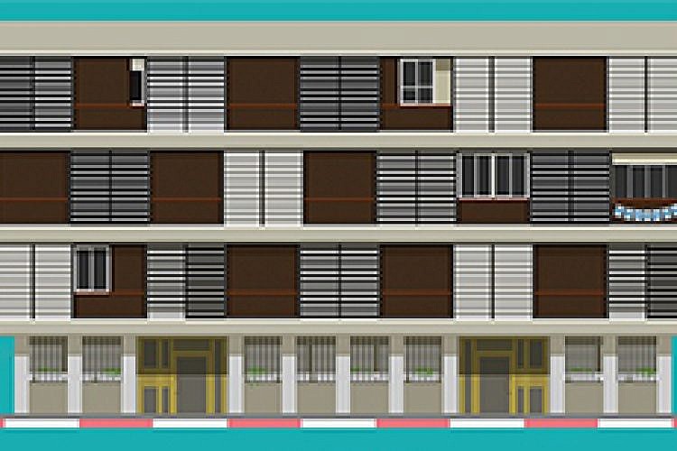 עבודה של אבנר גיצלטר מתוך הפרויקט tlvbuildings
