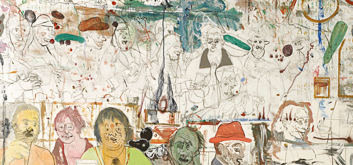 יאיר גרבוז, עצובים כפזמונים, 1998, אקריליק על דיקט