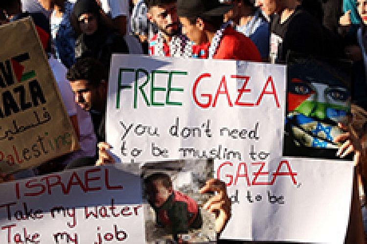 הפגנה פרו פלסטינית בברלין. צילום: Getty Images