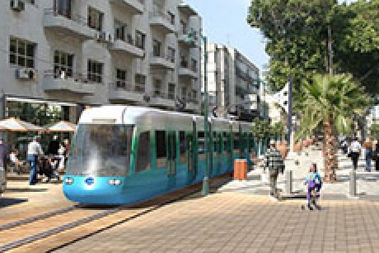 הדמיה של הרכבת הקלה בתל אביב