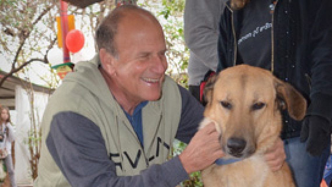 הכלב ג'ורג' וחבר. צילום: מיכאל אסקין