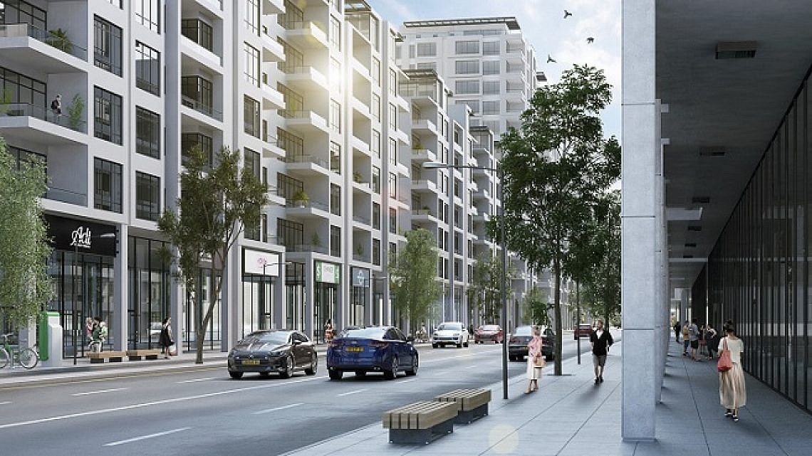 רחוב לה גארדיה כפי שצפוי להיראות בשנת 2025. הדמיה: באדיבות עיריית תל אביב-יפו