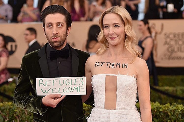 סיימון הלברג וג'וסלין טאון (צילום: Alberto E. Rodriguez/Getty Images)