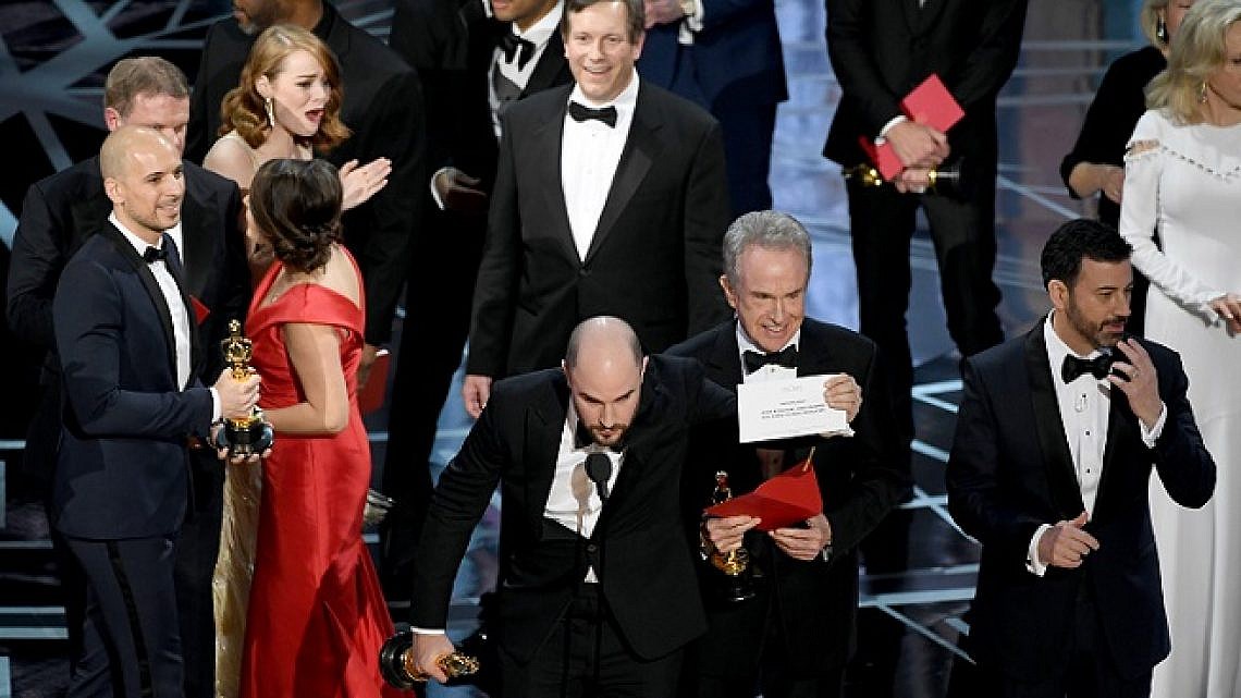 טעות בהענקת פרס הסרט הטוב ביותר באוסקר 2017 (צילום: Kevin Winter/Getty Images)