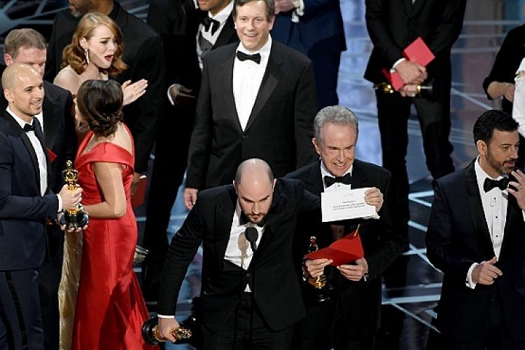 טעות בהענקת פרס הסרט הטוב ביותר באוסקר 2017 (צילום: Kevin Winter/Getty Images)
