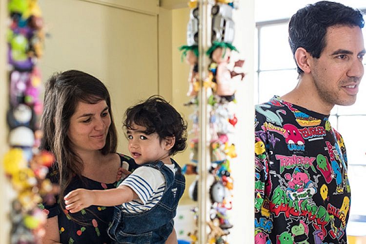 בדירה של מיכל פרי ואיתמר שטורם. צילום: נמרוד סונדרס