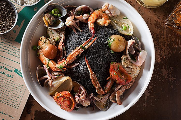 קוסקוס שחור בקפה אל נור. צילום: חיים יוסף