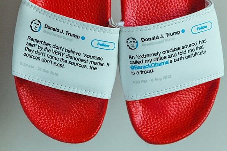 כפכפי טראמפ. צילום מסך מפינטרסט