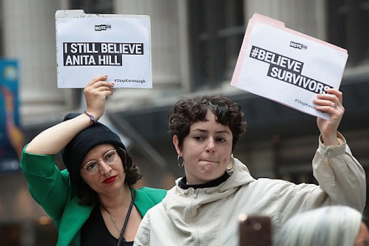 הפגנה נגד ברט קאבנו (צילום: getty images)