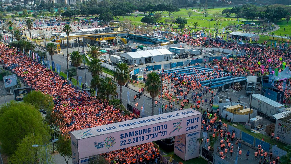 כך זה נראה בשנה שעברה. מרתון תל אביב 2019 (צילום: דני שכטמן)