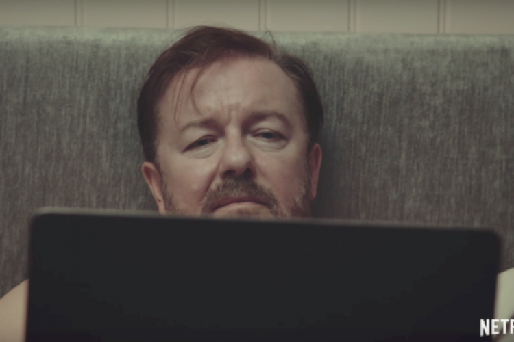 ריקי ג'רווייס ב"טוני חוזר לחיים"