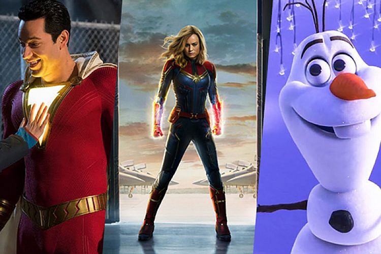 מימין: אולאף, קפטן מארוול ושאזאם