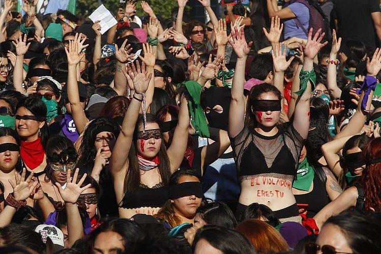 המחאה בצ'ילה (צילום: Getty Images)