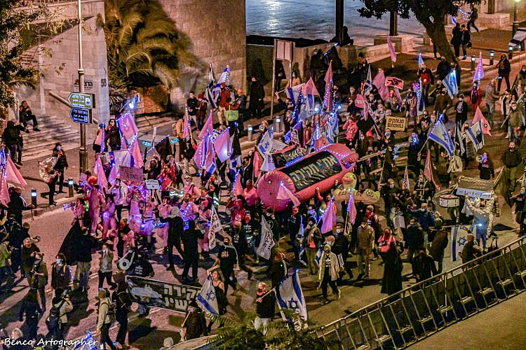 בדרך למצור על בלפור, מוצ"ש בירושלים (צילום: בן כהן)