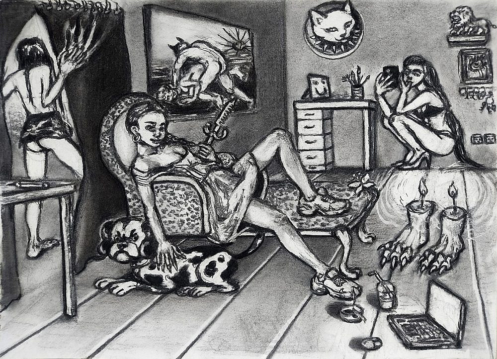 עבודה של איזבלה וולובניק (צילום באדיבות סדנאות האמנים)