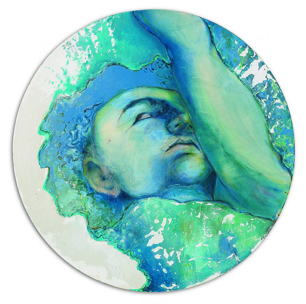 שי עבאדי בגלריה המדרשה. צילום: אבי אמסלם