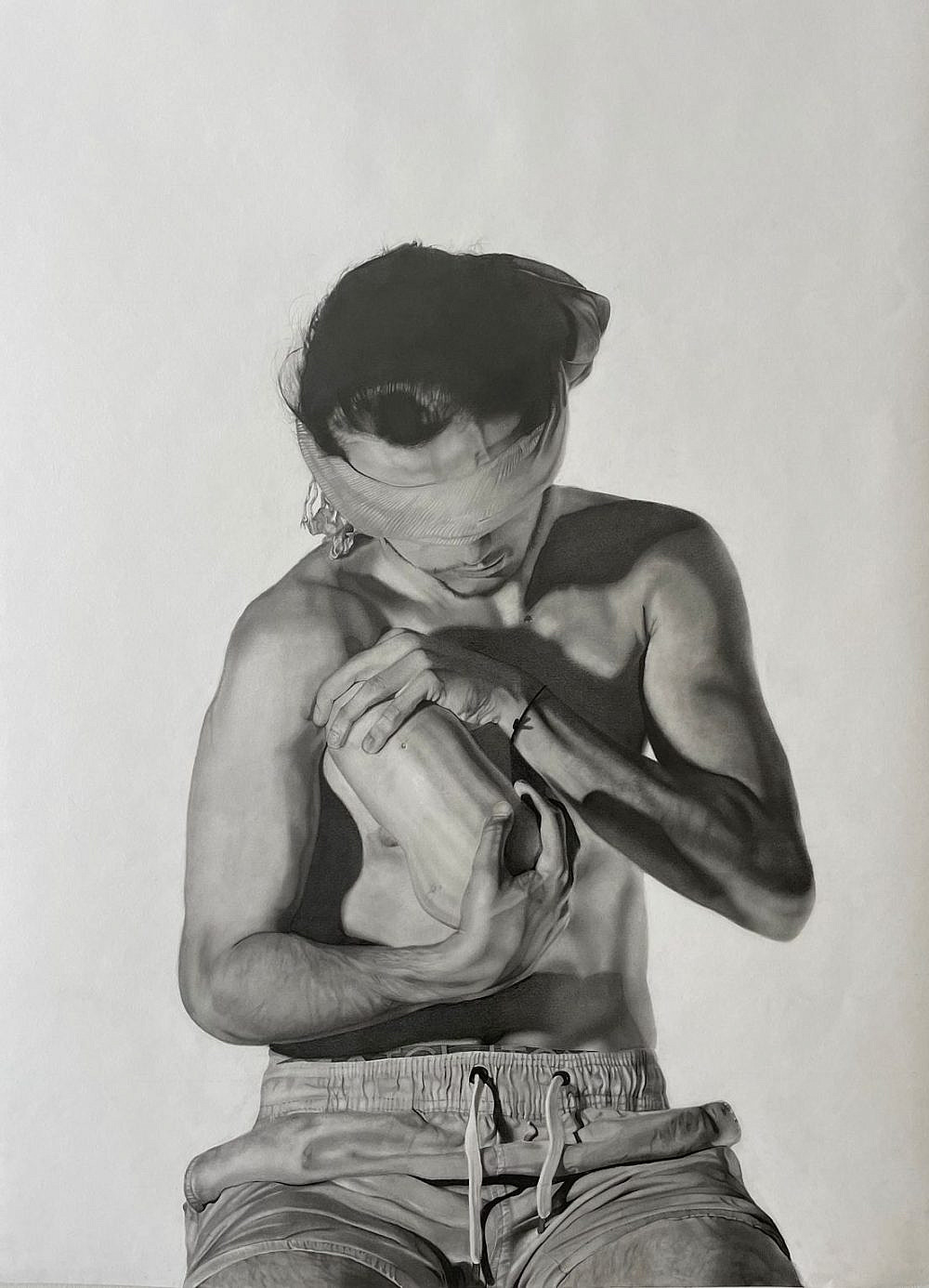 יואב עין-דור, רישום בעיפרון. מתוך תערוכה של בוגרי תלמה ילין