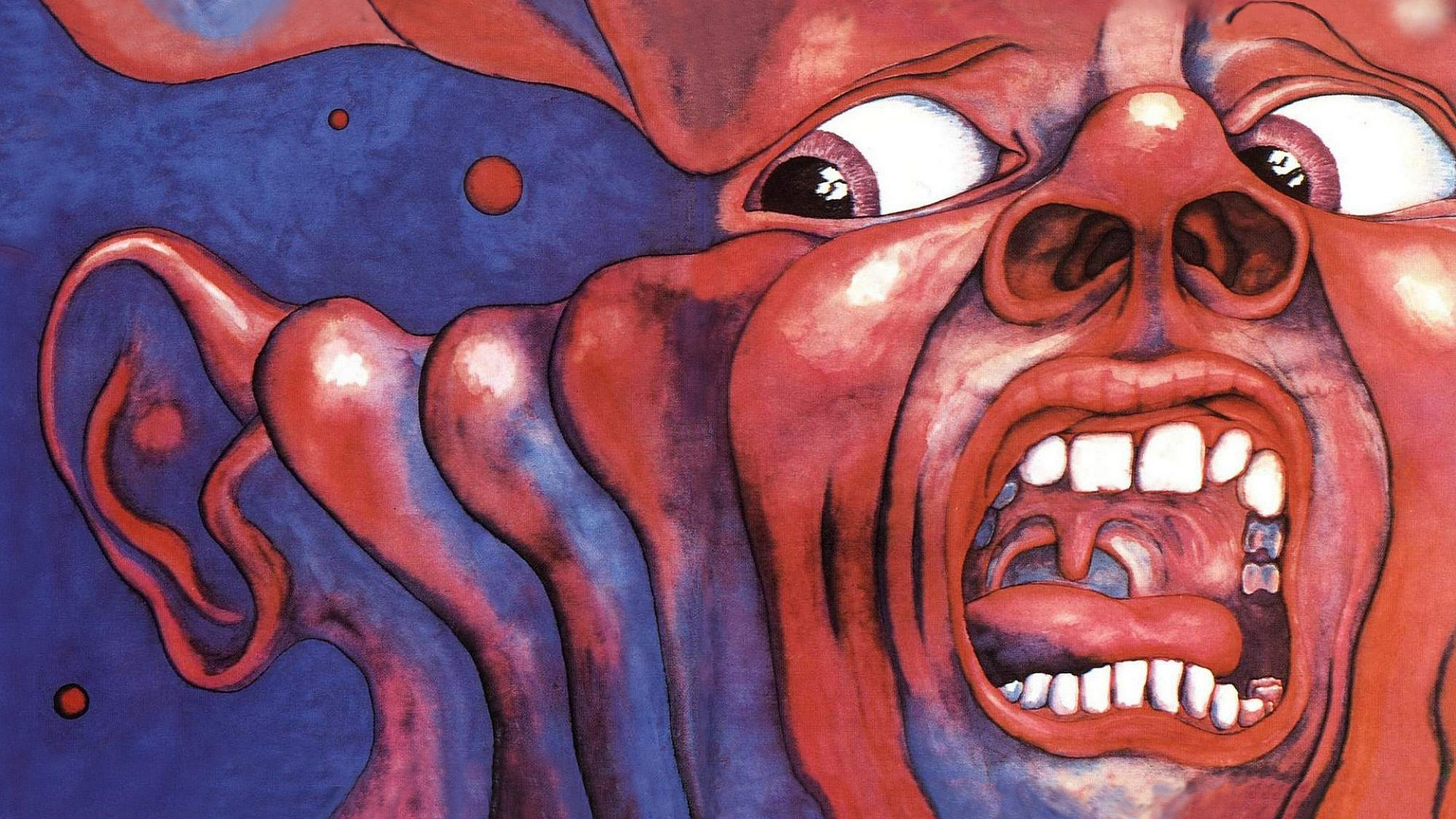 עטיפת האלבום "In the Court of the Crimson King"' לכבוד הסרט על קינג קרימזון עטיפת האלבום "In the Court of the Crimson King"' לכבוד הסרט על קינג קרימזון