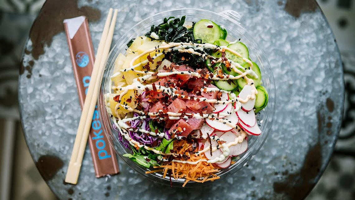 What are we ordering today: a colorful bowl full of goodness.  and a fish  Probably a fish too