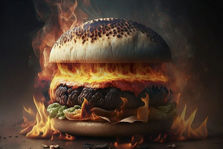 האש עושה את ההבדל. המבורגר (צילום: Shutterstock)