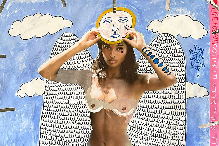 פרט מתוך עבודה של עזרא בדרמן, מרכז תאו