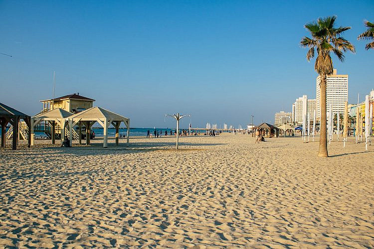 איך אפשר ליהנות עכשיו. חוף הים הנטוש בתל אביב (צילום: חוזה הרננדז קאמרה 51/שאטרסטוק)