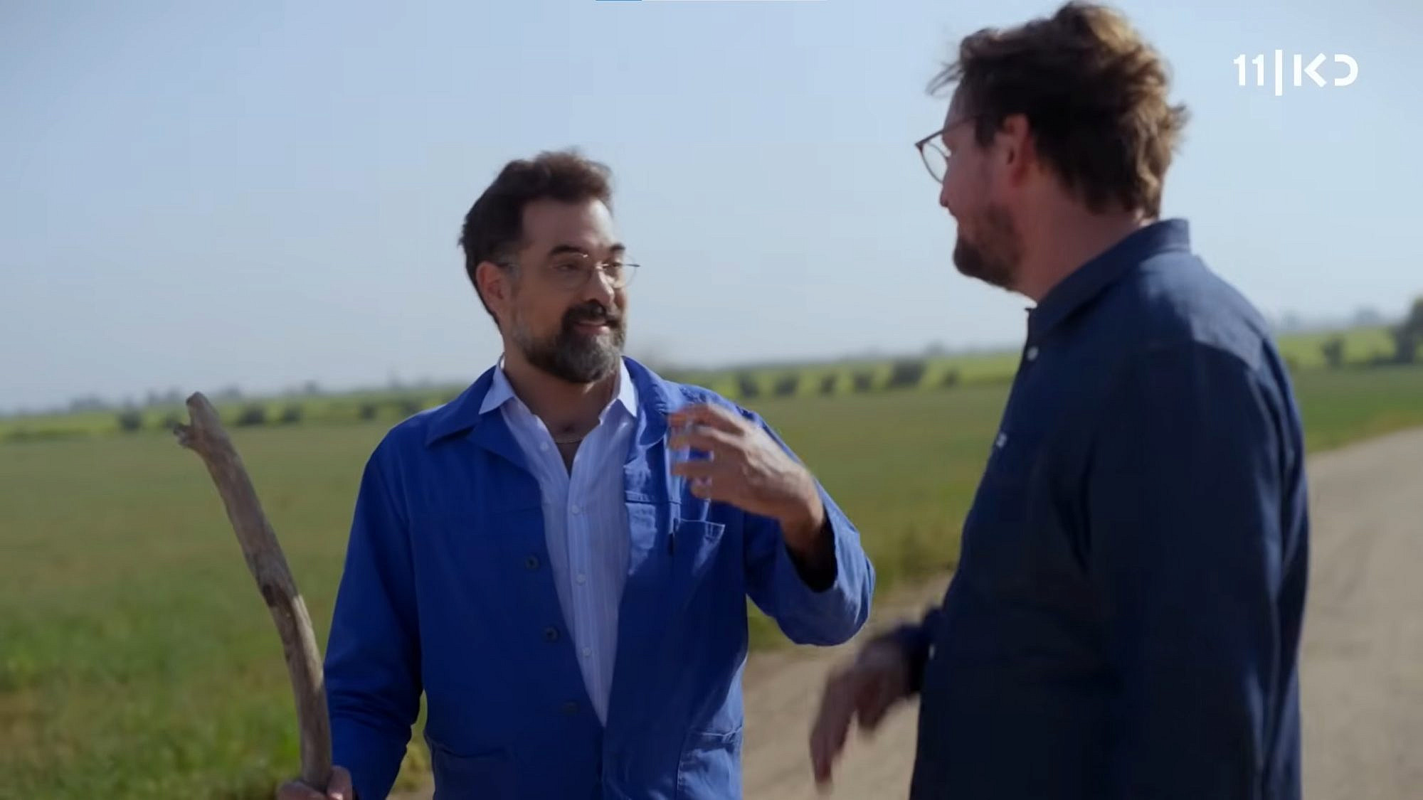 ג'רמי פוגל ואסף דוקטור, "הצלחת של הארץ המובטחת". (צילום מסך/ כאן 11)