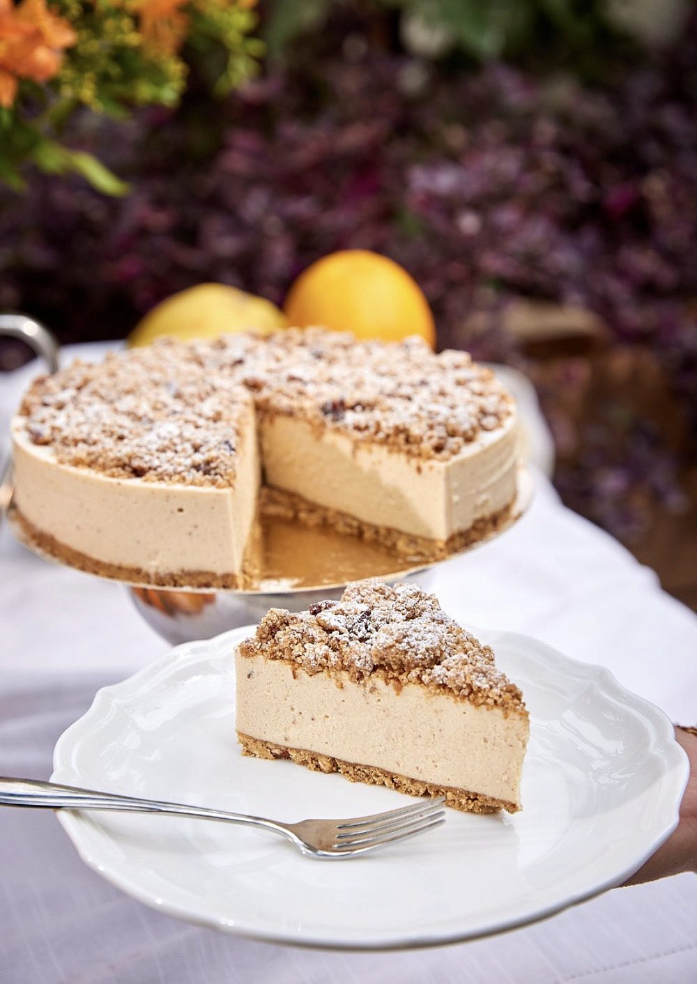 עוגת גבינה פקאן באיטס. (צילום: עדי זקס)