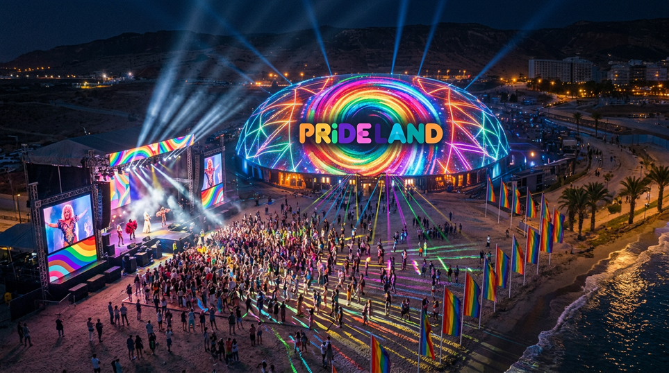 "פרייד לנד", עיר הגאווה בים המלח (הדמייה: X production) "פרייד לנד", עיר הגאווה בים המלח (הדמייה: X production)