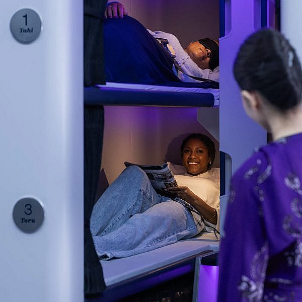 המיטה המעופפת של אייר ניו זילנד (צילום: טיים אאוט Worldwide)