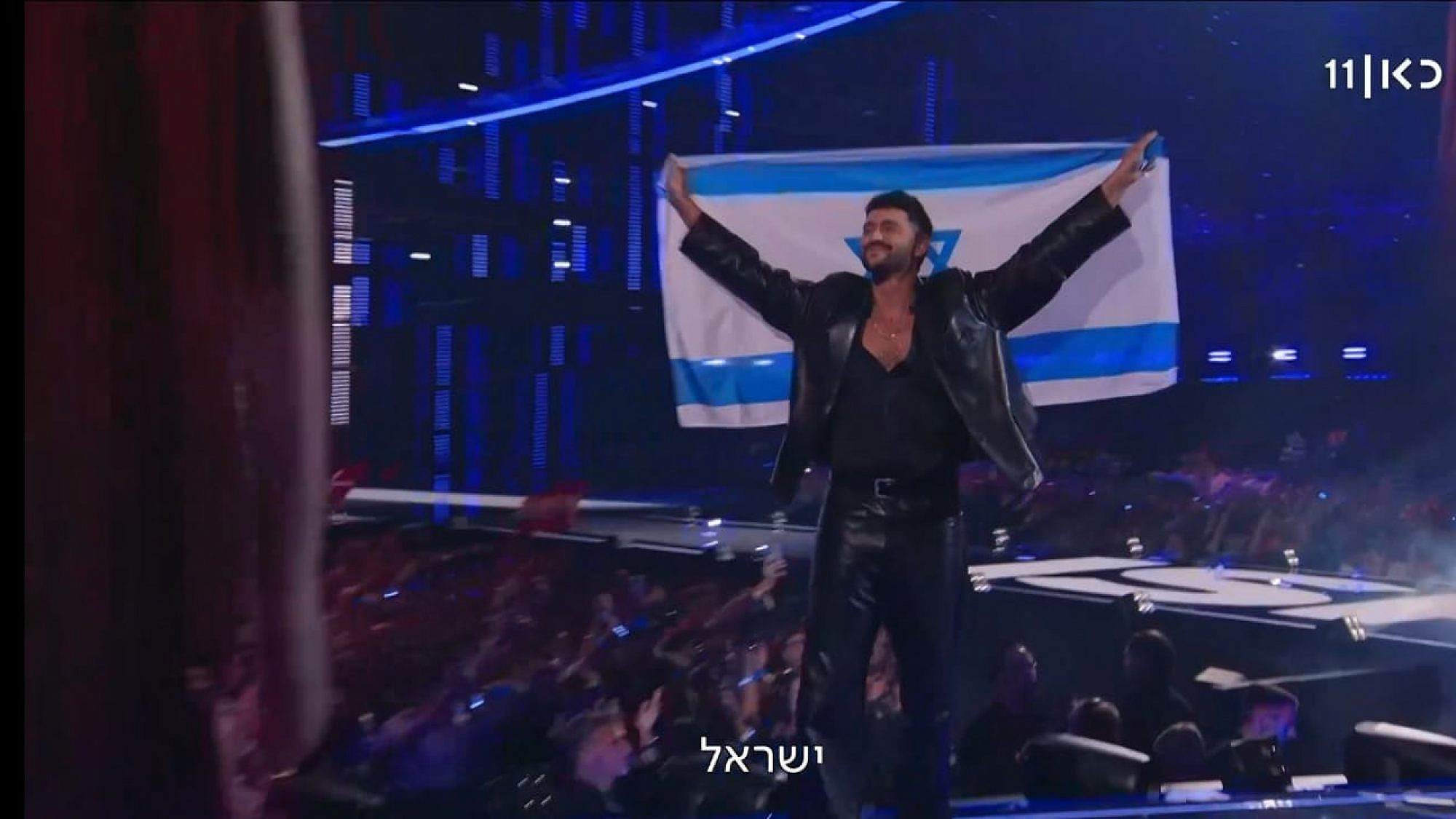 אל אל, ישראל. נעם בתן בתחרות האירוויזיון 2026. (צילום מסך/ כאן 11) אל אל, ישראל. נעם בתן בתחרות האירוויזיון 2026. (צילום מסך/ כאן 11)
