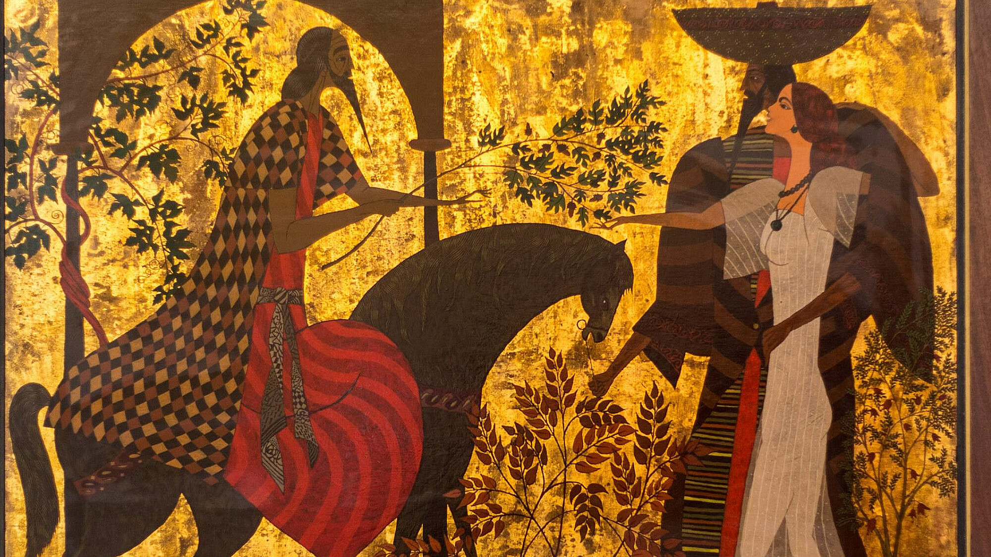 הברכה, שמן, זהב ושלק על עץ. שלמה כץ, 1985 (צילום: גילי רוזין, ארכיון שלמה כץ) הברכה, שמן, זהב ושלק על עץ. שלמה כץ, 1985 (צילום: גילי רוזין, ארכיון שלמה כץ)