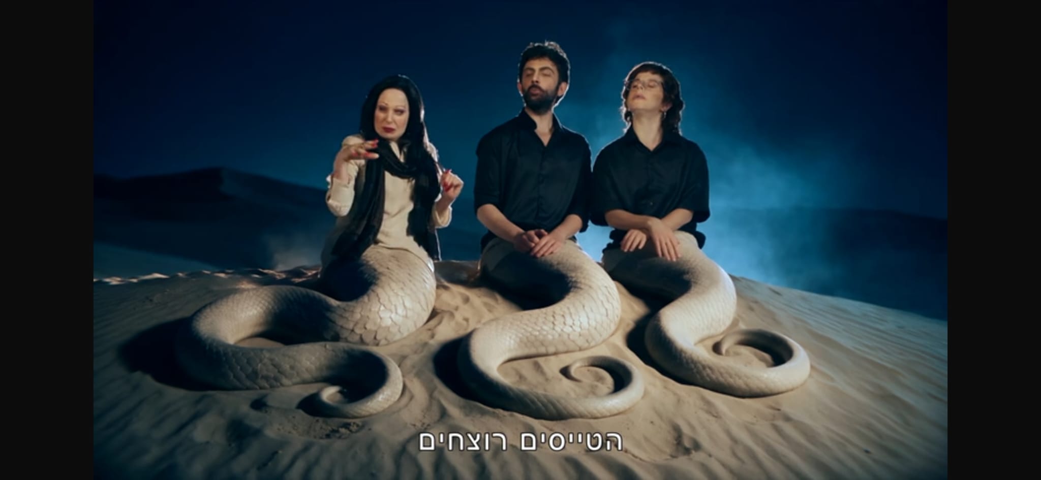 הו, הסימטריה הקדושה. יוצרי נז״א לצד טלי גוטליב ב״ארץ נהדרת״ (צילום מסך: קשת 12)